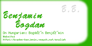 benjamin bogdan business card